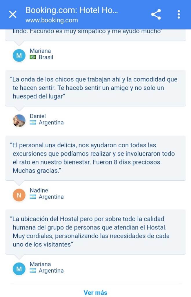 Comentarios del Hotel Antigua Tilcara en Booking.com