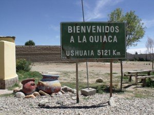 La Quiaca-Ushuaia Sign in La Quiaca, Jujuy, Argentina